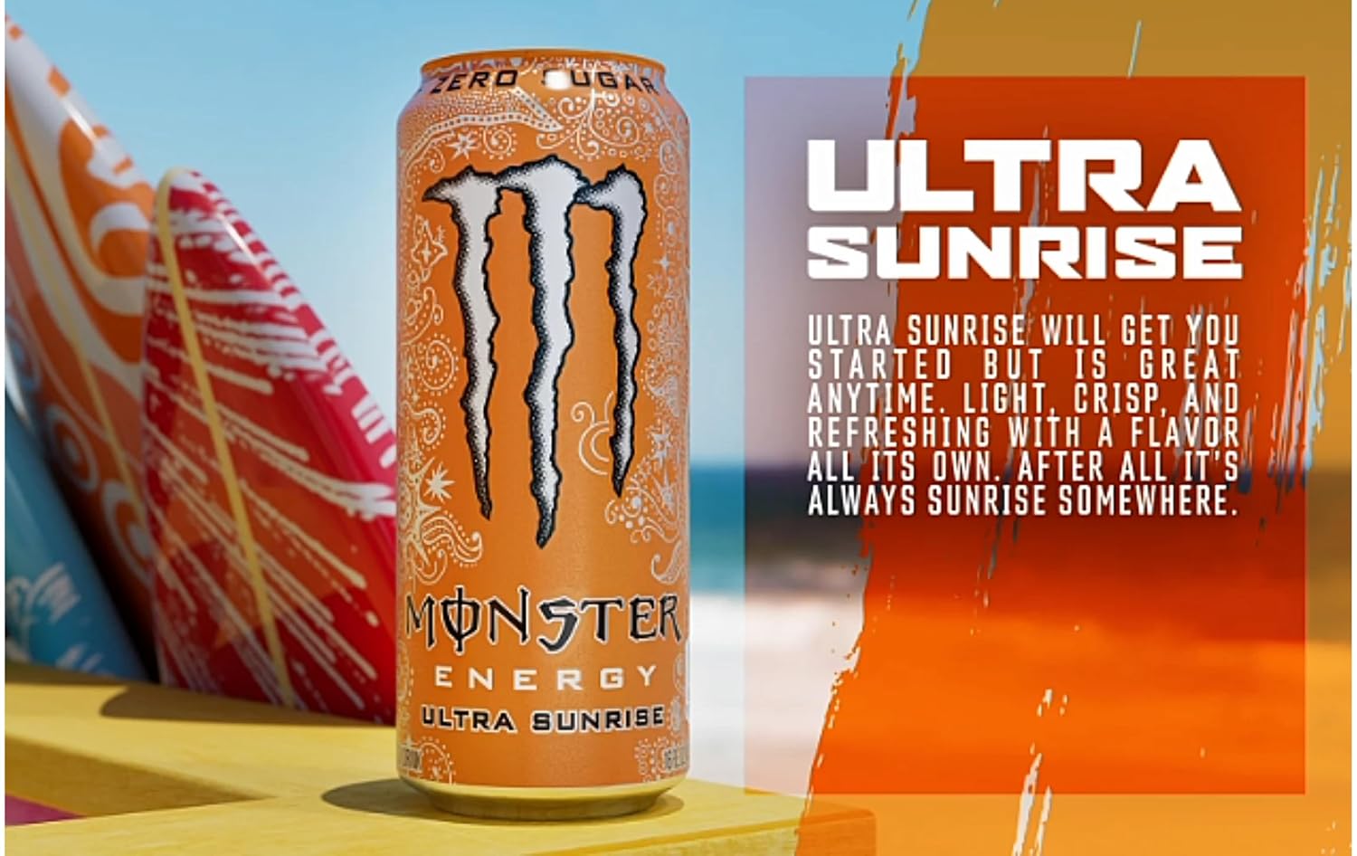 Monster Zero Sugar Energy Ultra Variety Pack, Sunrise, Violet, Paradise| Energy Drinks – 16 Fl Oz Cans (BETRULIGHT Value of Pack of 6) (Ultra Sunrise Zero Sugar)