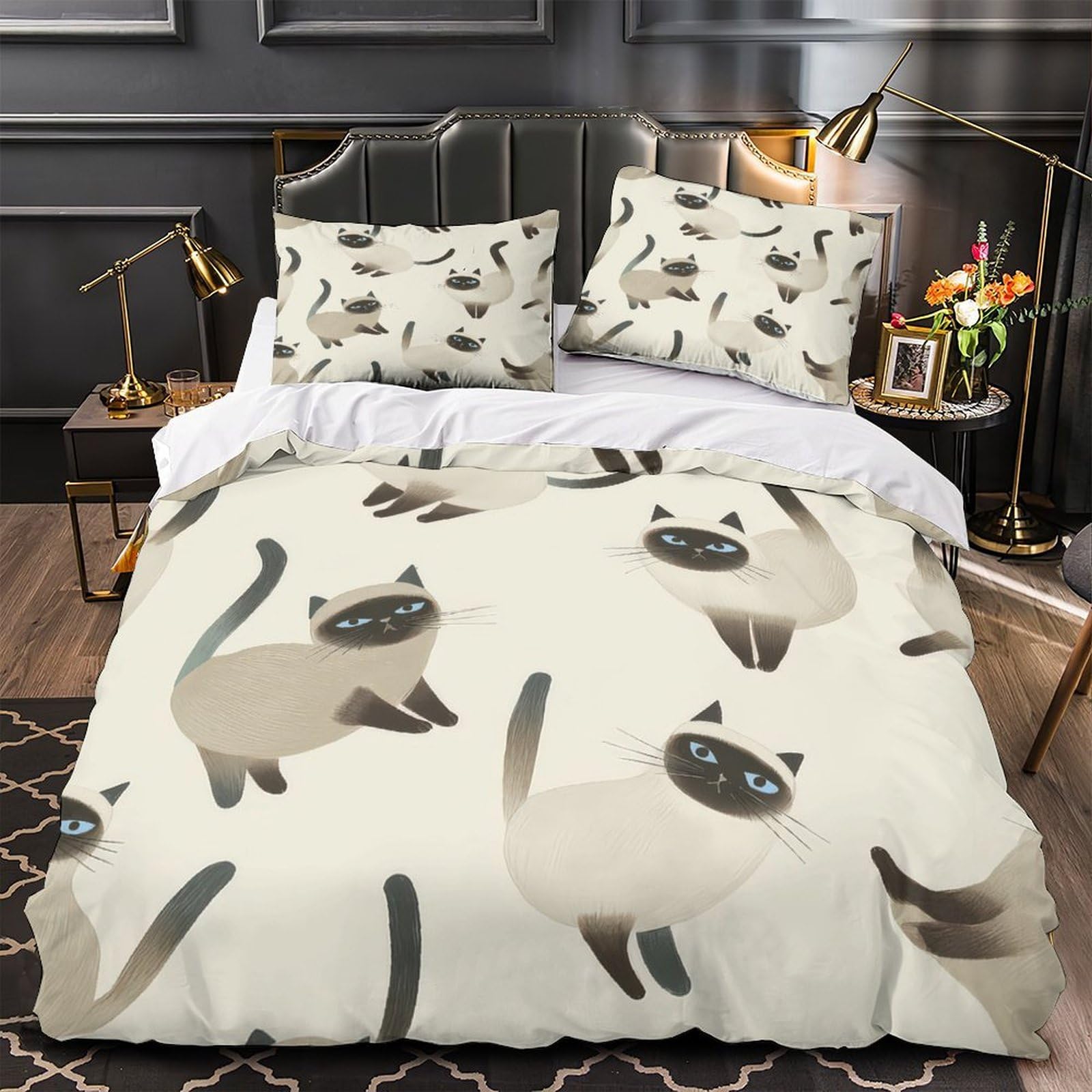 Housse de couette anti-allergique Shih Tzu imprimée 3D
