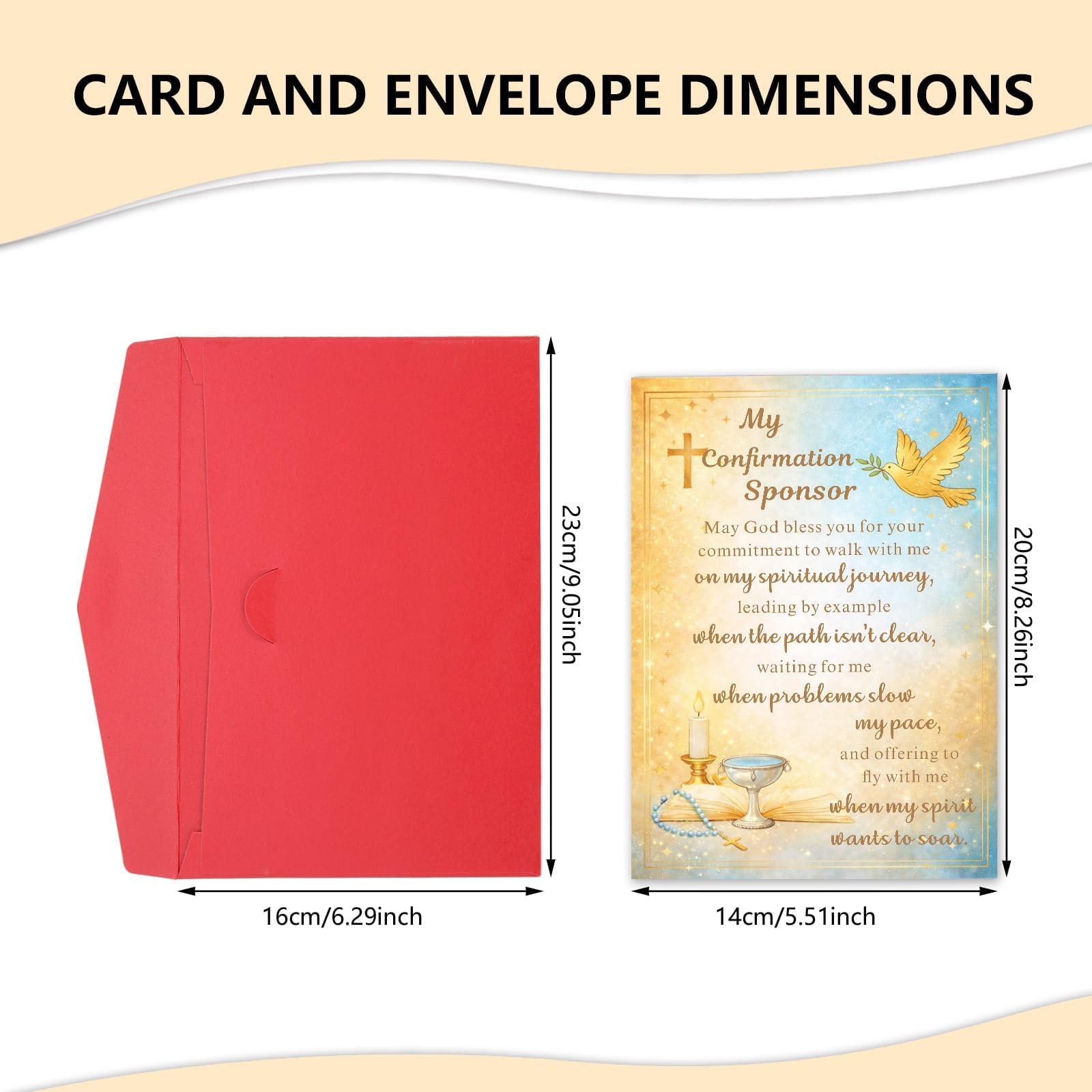 Confirmation Sponsor Cards-Confirmation Sponsor Gifts for Women Men Godmother Godfather Sponsors Appreciation Gifts-Easter Basket Stuffers Christian Catholic Confirmation-Cards from Teenage Boy Girl