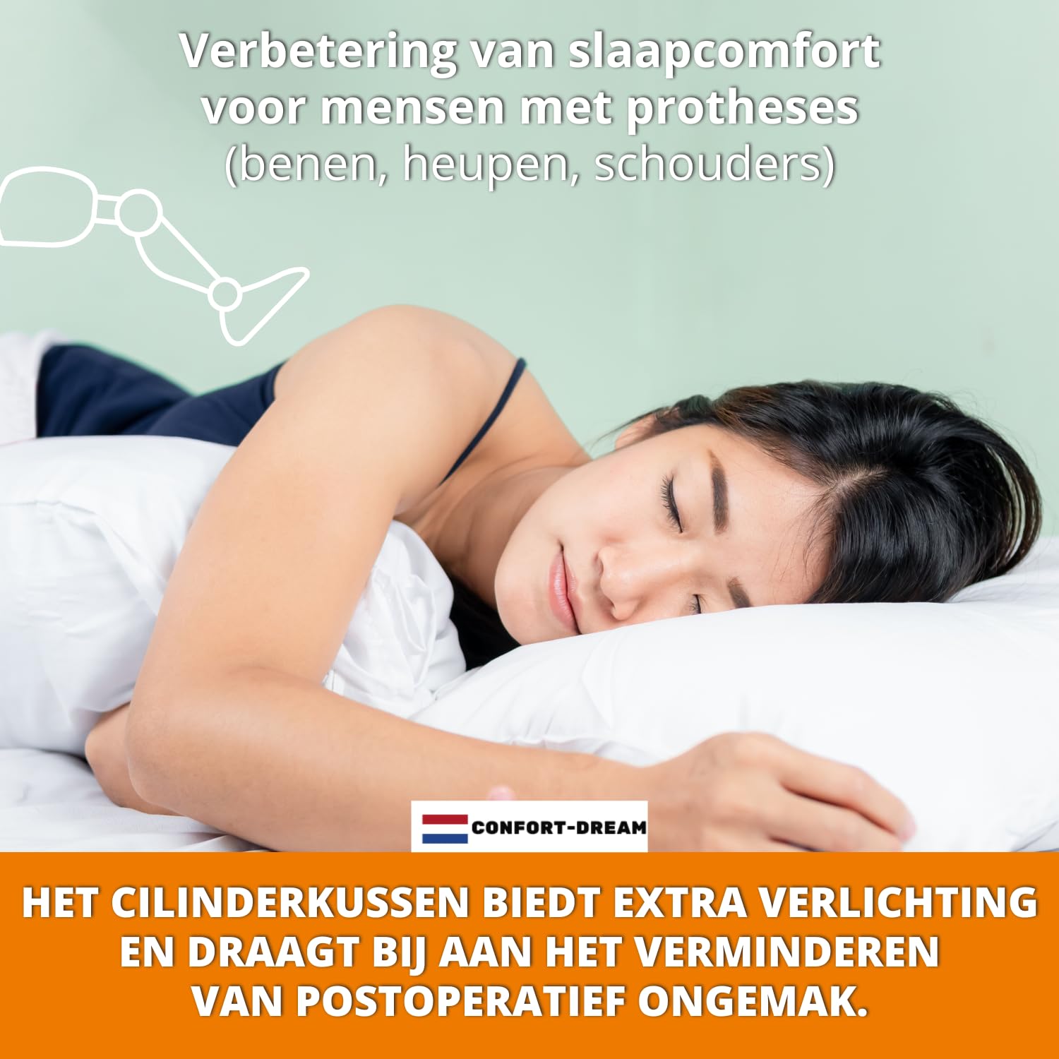Bolster kussen ruit - bruin - ø15x42 cm
