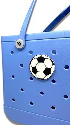 BOGLETS - Soccer Charm Accessory Compatible with Bogg Bags - Decorative Charm Perfect for Customizing Your Bag & Showing Your Team Support (Soccer)â€¦