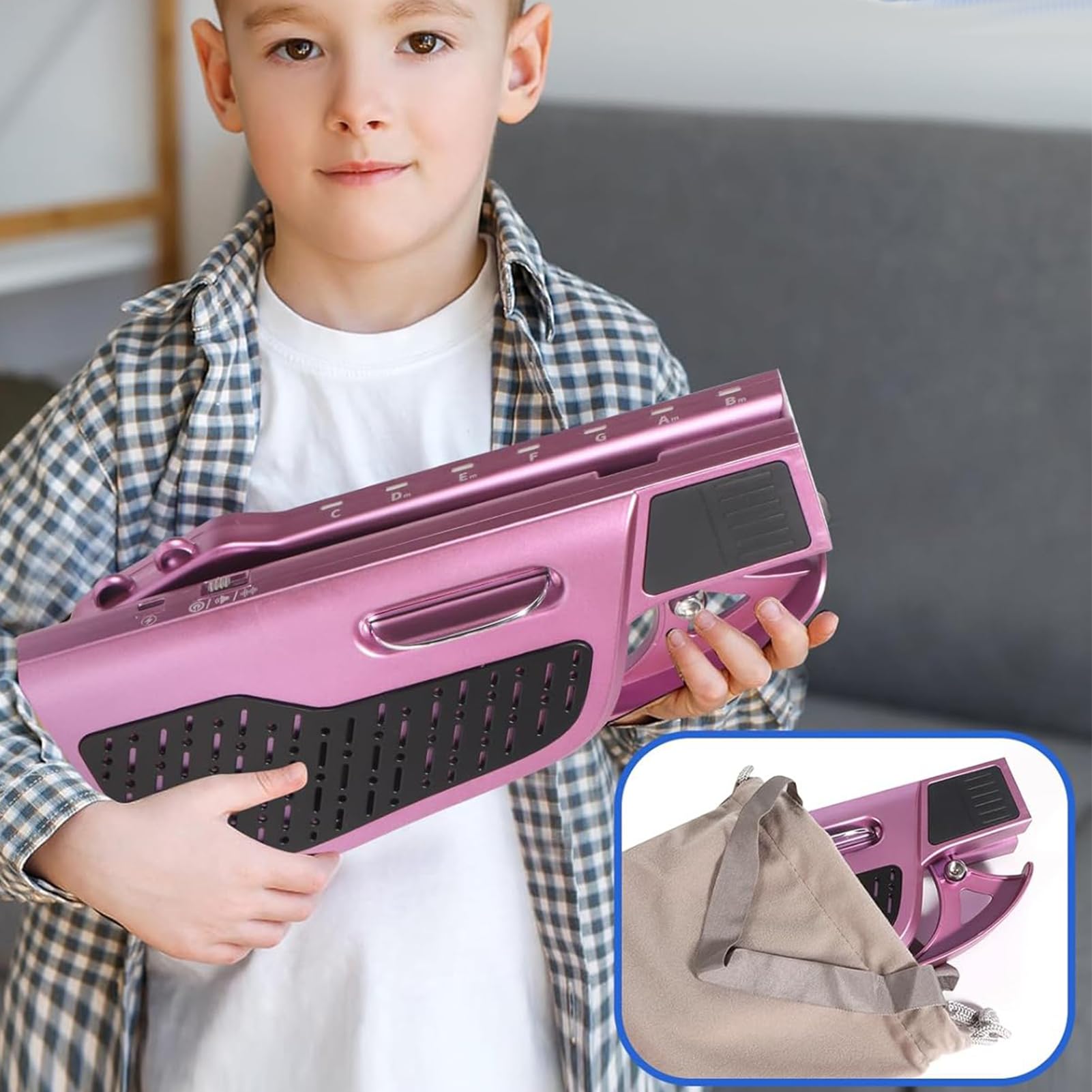 Chitarra Giocattolo per Bambini Chitarra Intelligente Senza Corde | Strumento Musicale Intelligente Per Educazione Musicale Principianti Attività Scolastiche Asilo