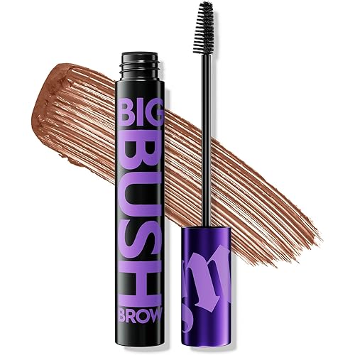 Urban Decay Big Bush Volumizing Tinted Eyebrow Gel, Waterproof, Smudge-Resistant, Flake-Resistant, Buildable Brow Gel Fibers, Long-lasting, Up to 24 HR Hold, Nourishing Castor Oil, Vegan - 0.19 fl oz