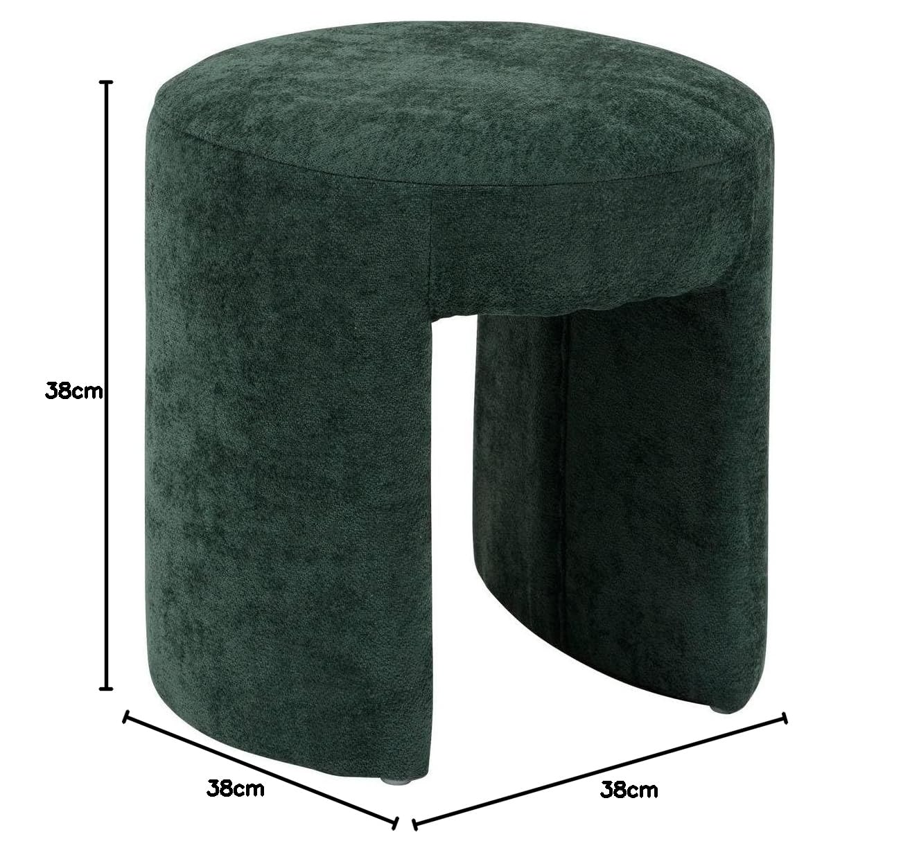 Atmosphera - Pouf Jin Vert cèdre