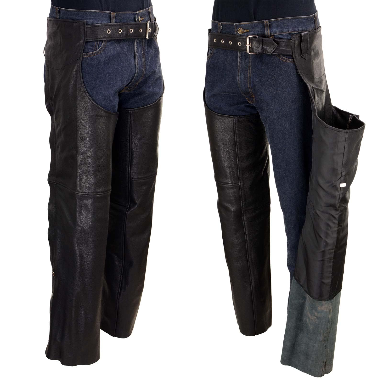 Leather Motorcycle Chaps Milwaukee Leather Chaps For Men's Black