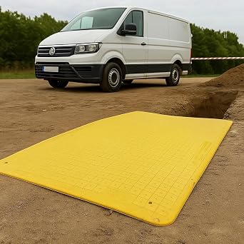 Heavy Duty Road & Pedestrian Trench Cover – 1200x800mm Anti-Skid Road Plate | Slip-Resistant & High-Visibility Plastic Trench Board – 2 Tonne Load Capacity