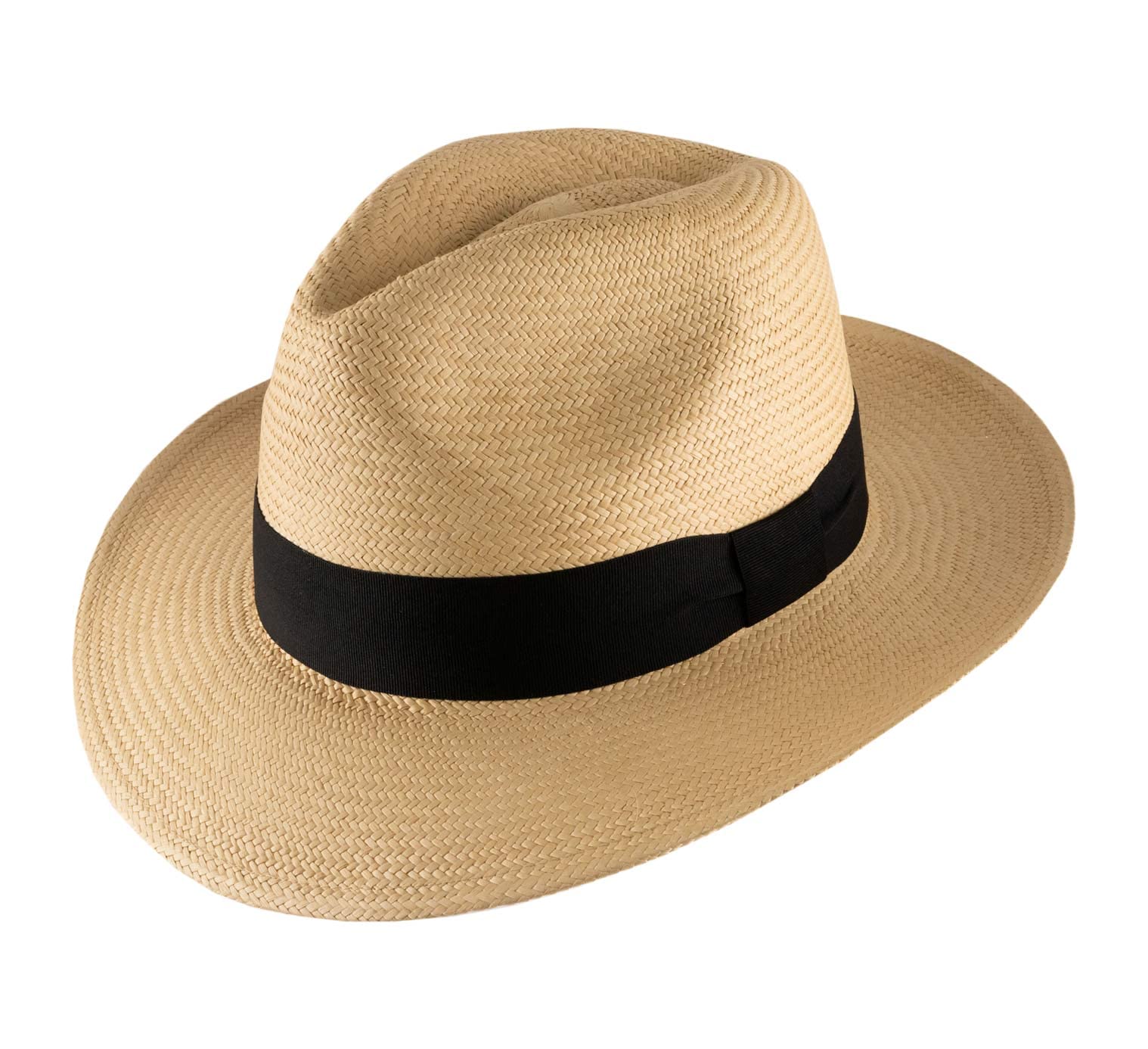 Authentique Chapeau Panama, tressage Traditionnel en Équateur Large Bord, Homme ou Femme Havana Fedora