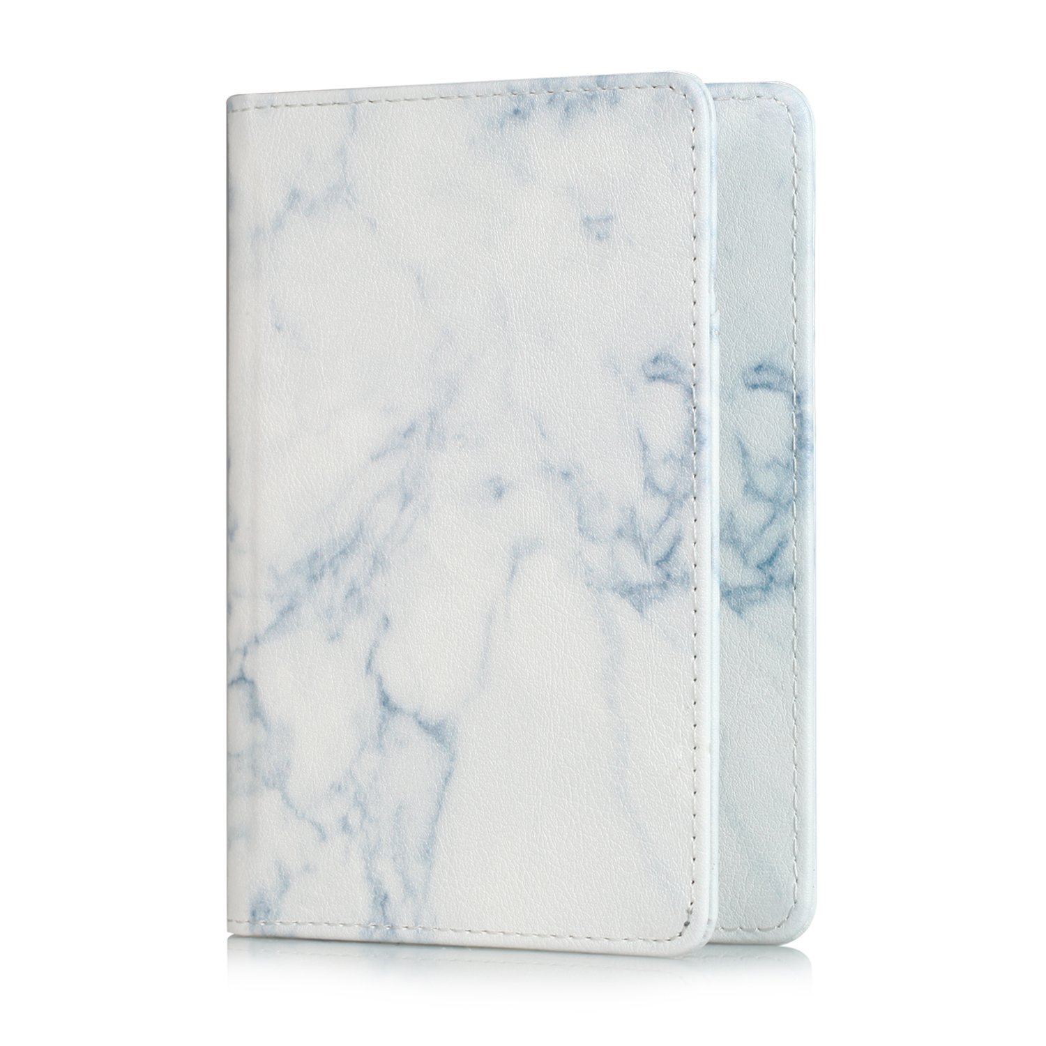GylintPassport Holder Travel Wallet RFID Blocking PU Leather Card Case Cover (Marble)