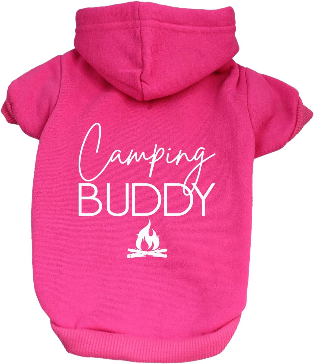 Camping Buddy Summer Dog Hoodie Fleece Lined Pullover Sweatshirt with Leash Hole (Hot Pink, 2X-Large 787)