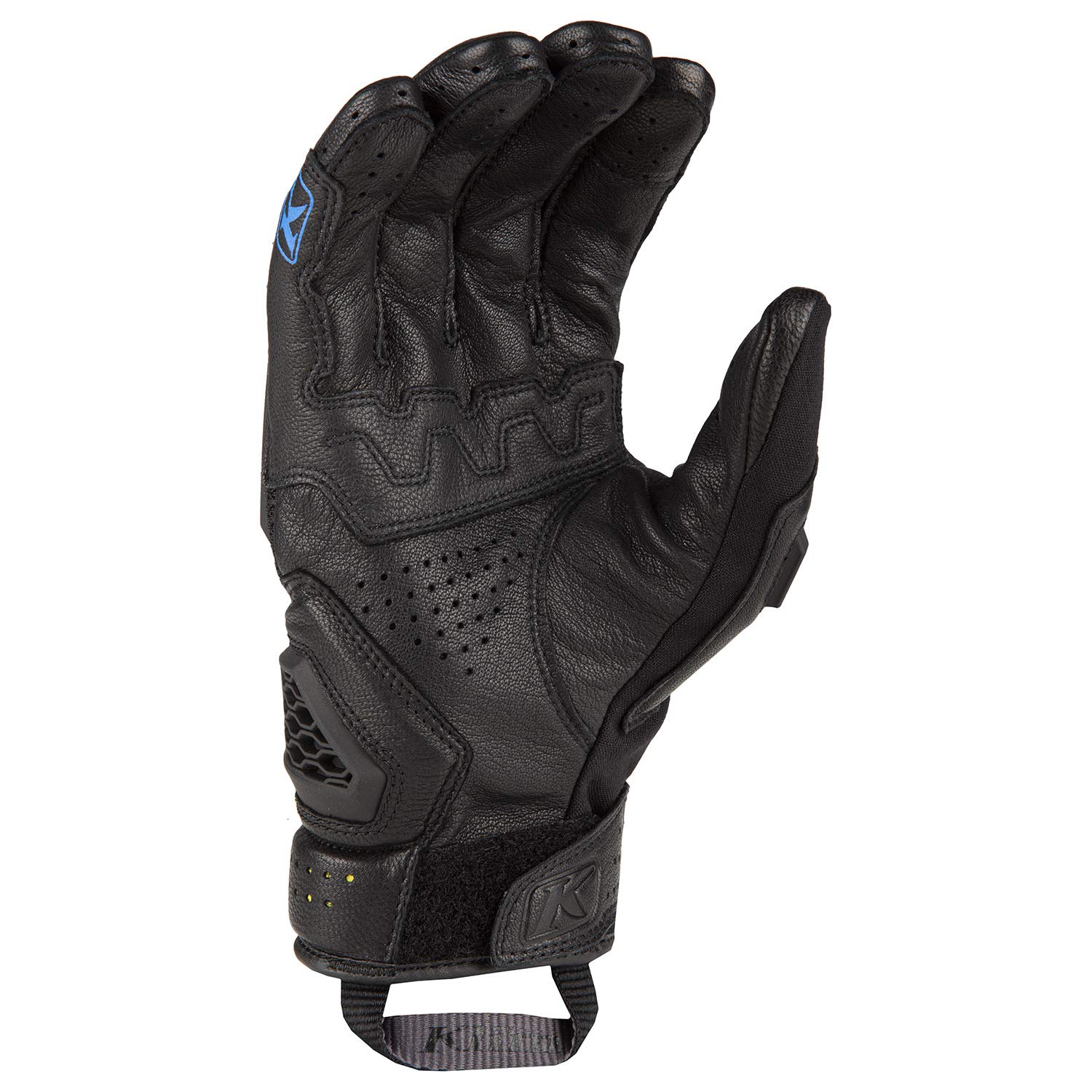 KLIM Baja S4 Motorcycle Gloves 2XL Black - Kinetik Blue