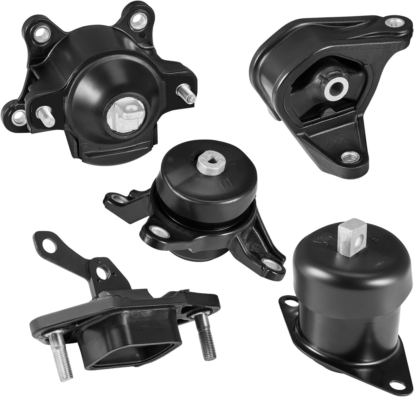 VEVOR Engine Motor Mount and Transmission Mount Kit Replacement, Set of 5, Compatible with 2008-2012 Honda Accord 2.4L L4 and 2009-2013 Acura TSX 2.4L, Replace OE# A4565 A4572 A4570 A4584 A4561