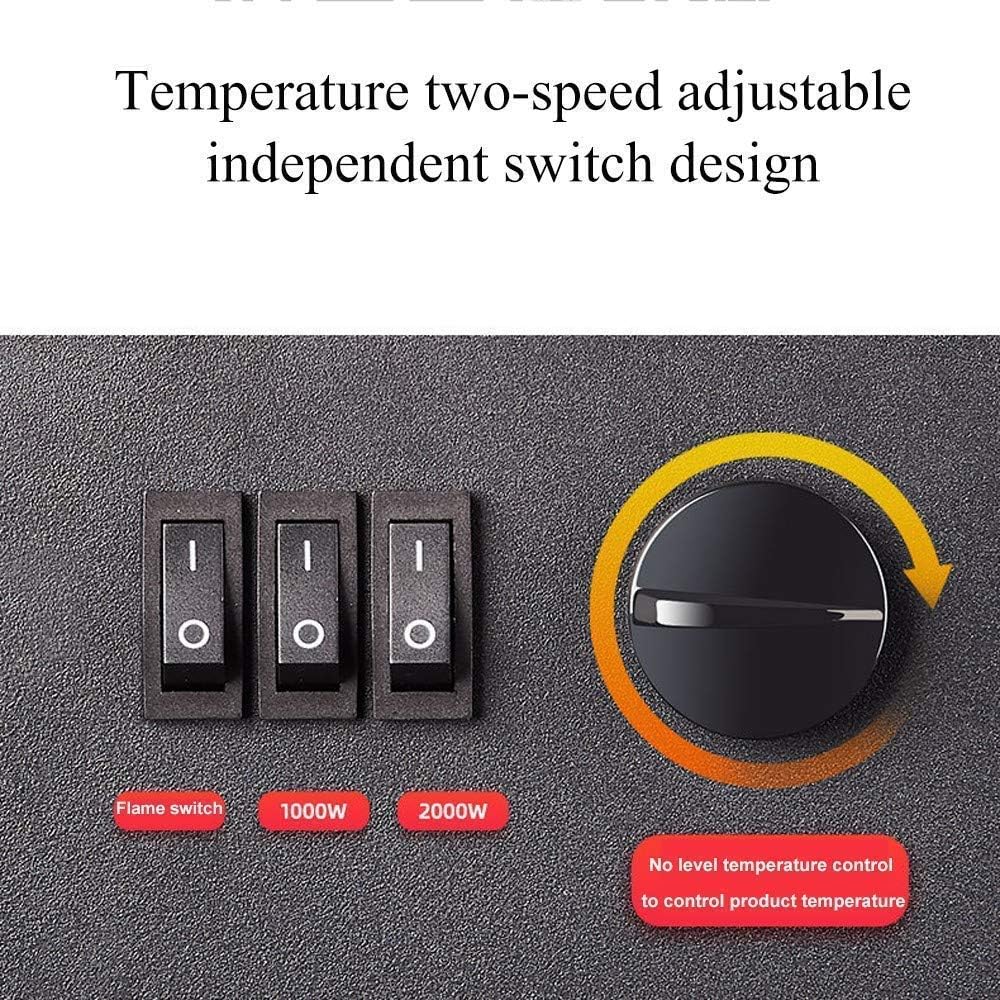 Electric Stove Heating Fireplace Electric Fire with Surround Mantelpiece with Adjustable tat Control with Wood Burning Stove Flame Effect Black