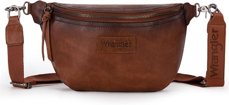 Wrangler Large Fanny Packs for Women Waist Bag Travel Belt Bags Crossbody Sling Purse