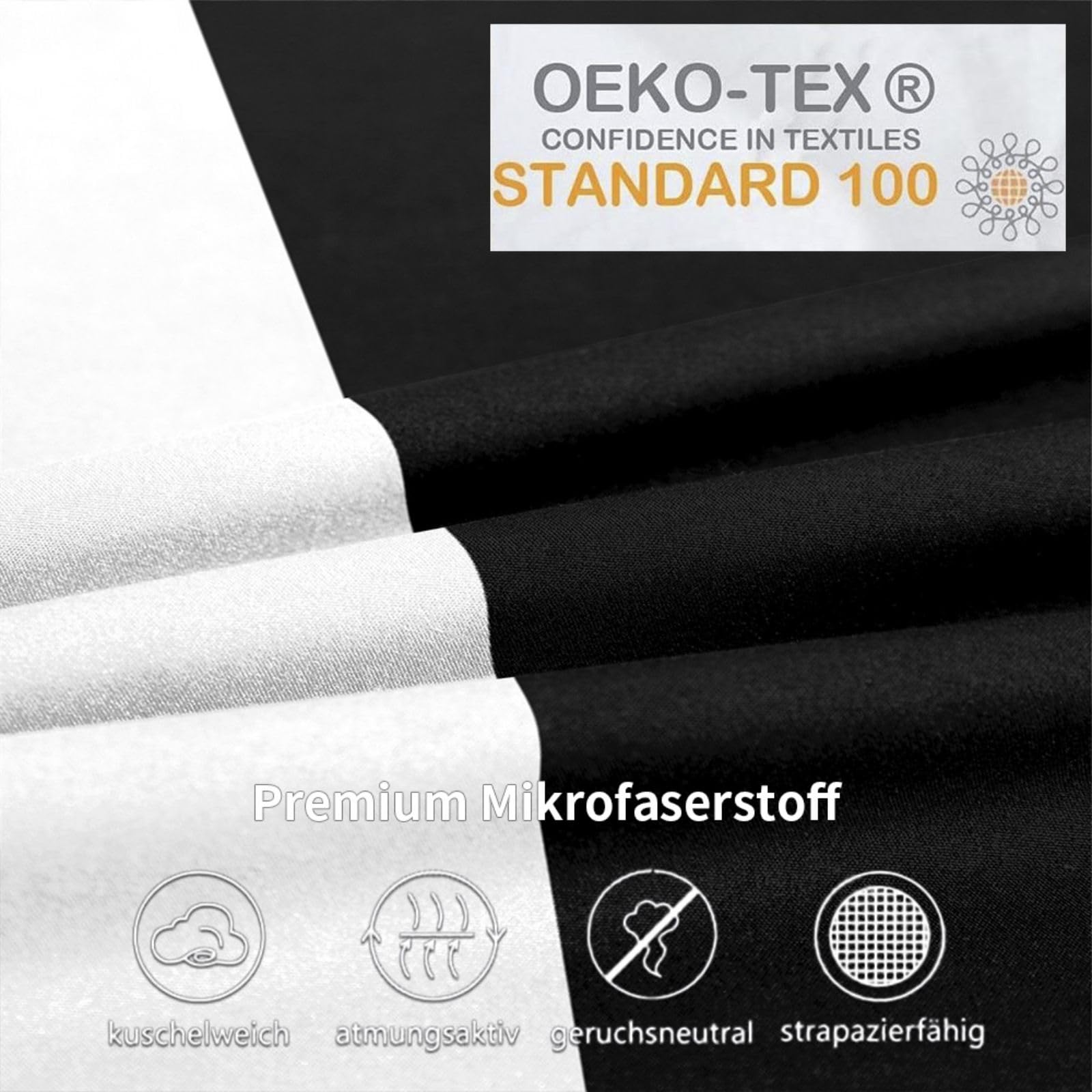 Freyamy 3D Partner Bettwäsche 135x200 4teilig Pärchen Aesthetic Bettwäsche Set für Paare Mikrofaser ÖKO-TEX Bettbezug 2 Deckenbezug mit Reißverschluss und 2 Kissenbezug 80x85cm