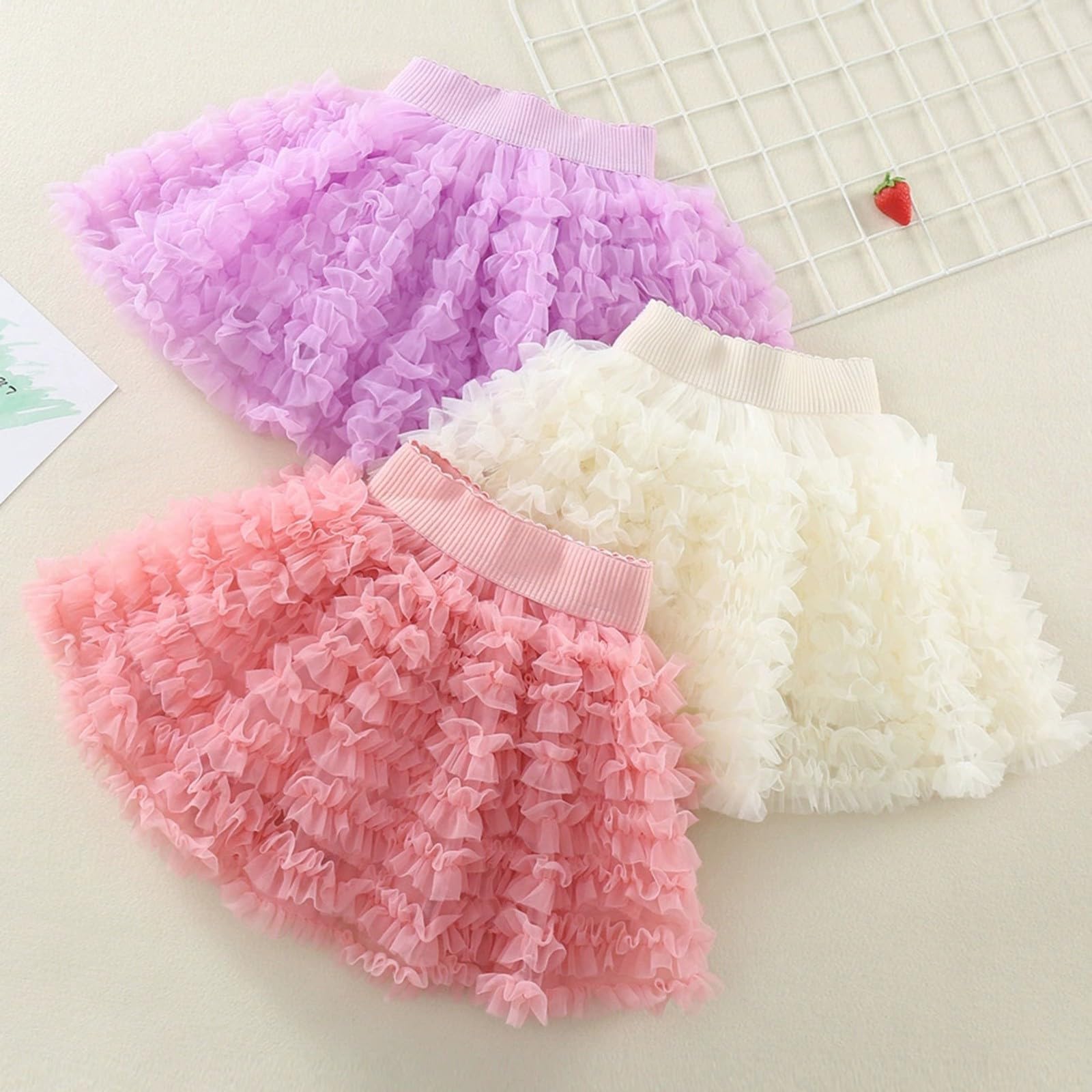 Falda tutú para niñas, falda de tul con volantes en capas, para cumpleaños, princesa, fiesta temática, minifalda, festival, baile, enaguas