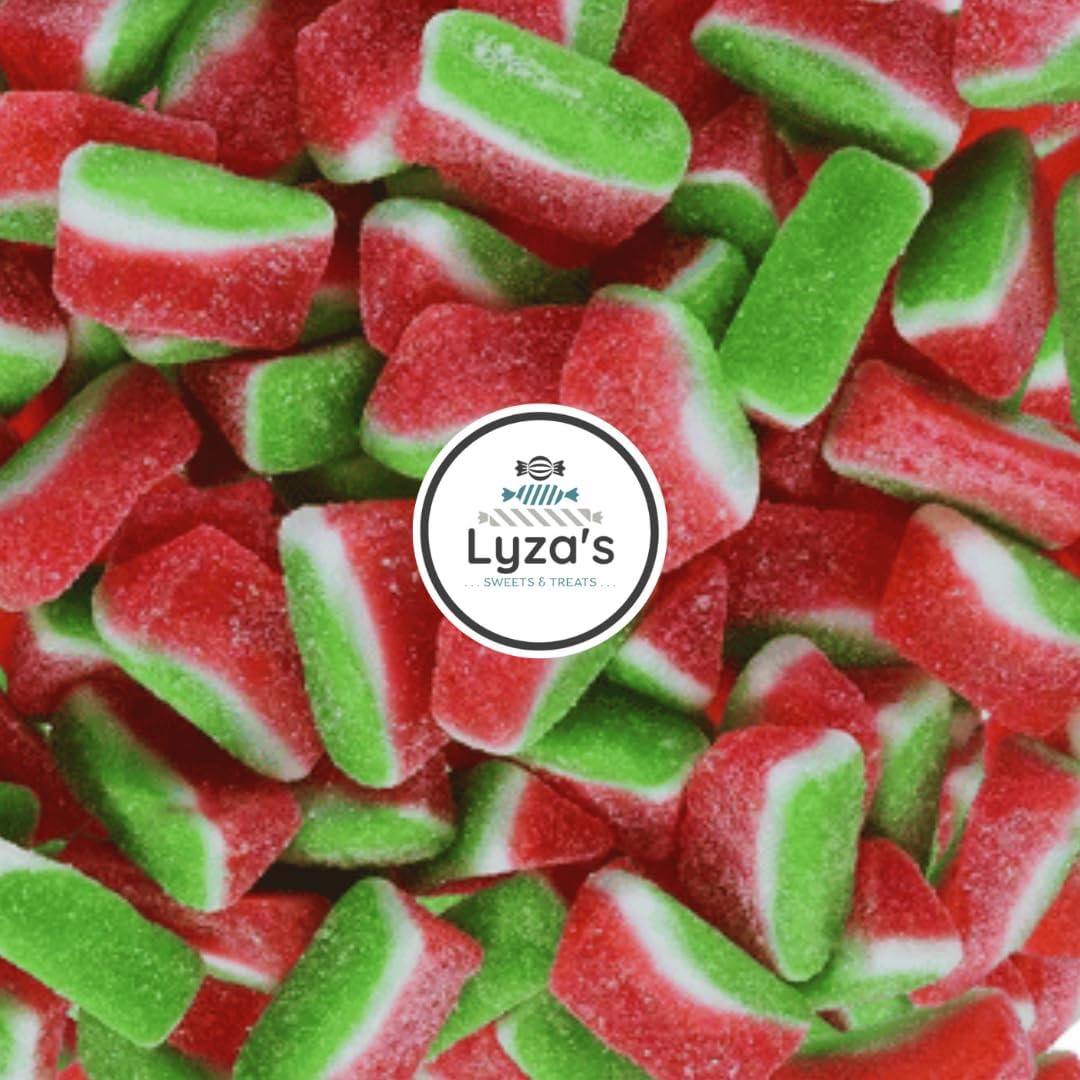 2.2 LB Gummy Candy - Dye Free & HALAL Certified - Soft & Chewy Gummies - One Bulk Bag (Sugared Watermelons)