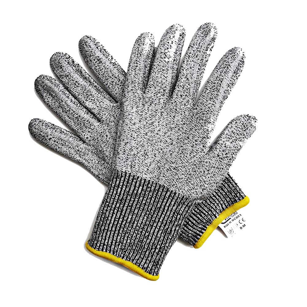 Axdwfd Guantes Resistentes A Los Cortados, Protección De Nivel 5, Grado Alimenticio, Guantes De Seguridad For La Protección De Las Manos Y El Trabajo En El Jardín, Guantes De Cocina (Size : L)