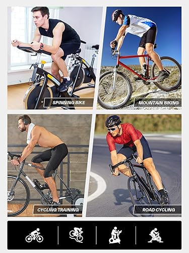 Miniatura 7 de Sportneer Padded Bike Shorts for Men - 4D Padding Mens Bicycle Cyling Tights Clothing for Road Bike Breathable  Absorbent