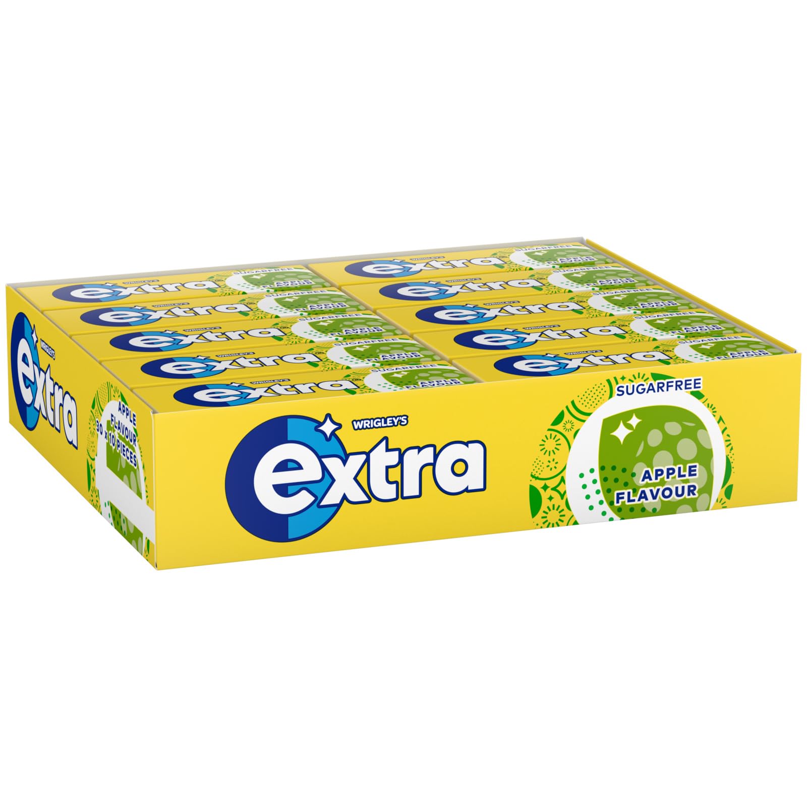 Extra Apple Flavour Sugar Free Chewing Gum 10 pieces (30 Pack)
