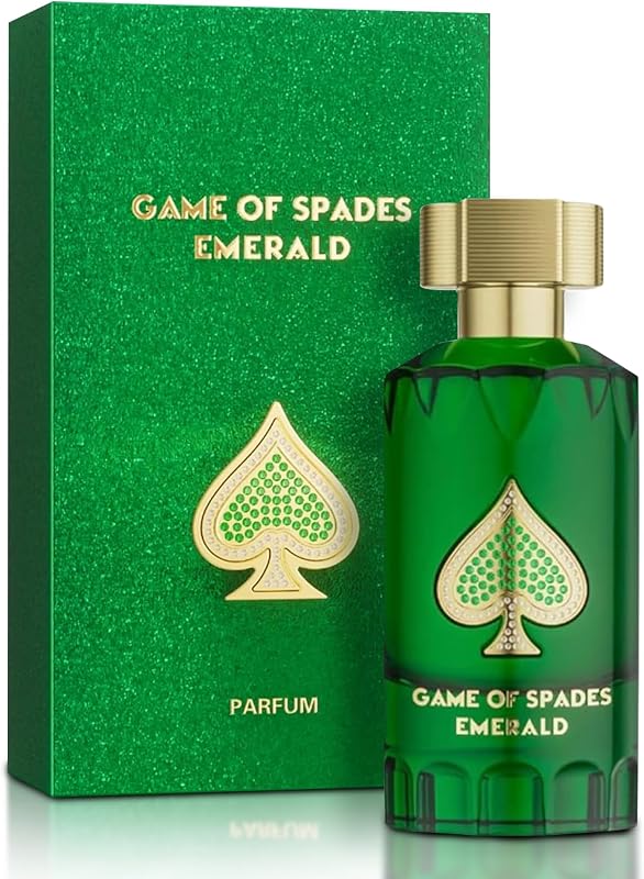 Jo Milano Game of Spades Emerald Parfum Spray | 3.0 oz (88 ml) | Warm, Ginger, Neroli, Clean, Musk, Bergamot, Citrusy Scent | Long Lasting Fragrance for Men and Women (Unisex)