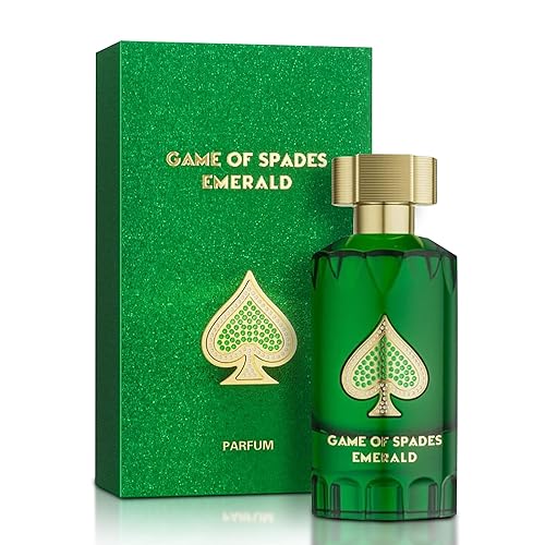 Jo Milano Game of Spades Emerald Parfum Spray | 3.4 oz (100ml) | Warm, Ginger, Neroli, Clean, Musk, Bergamot, Citrusy Scent | Long Lasting Fragrance for Men and Women (Unisex)