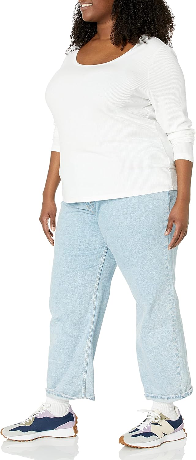 Amazon Essentials Sweater for Women, Long Sleeve Slim-Fit Rib Scoop Neck (Available in Plus Size), Pack of 2 - Image 8