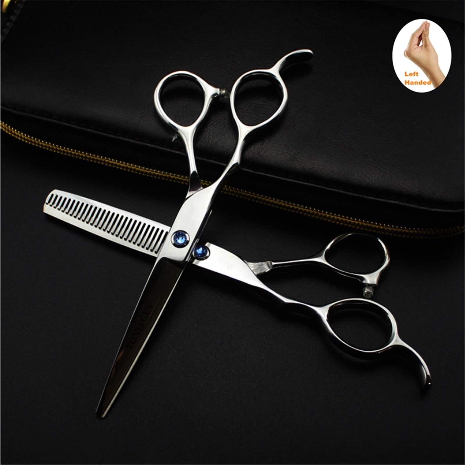 Ciseaux de coiffure main gauche pour couper les cheveux à la maison