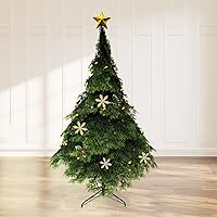 Vista 5 de Soporte grande de árbol de Navidad de 27.6 pulgadas para árboles artificiales, base plegable para árboles artificiales de 3 pies a 7.5 pies, se