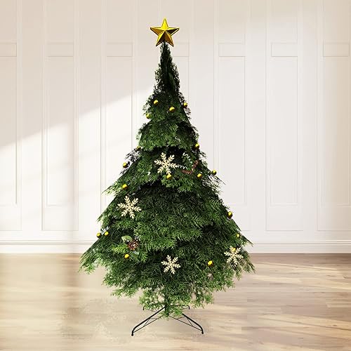 Miniatura 5 de Soporte grande de árbol de Navidad de 27.6 pulgadas para árboles artificiales, base plegable para árboles artificiales de 3 pies a 7.5 pies, se