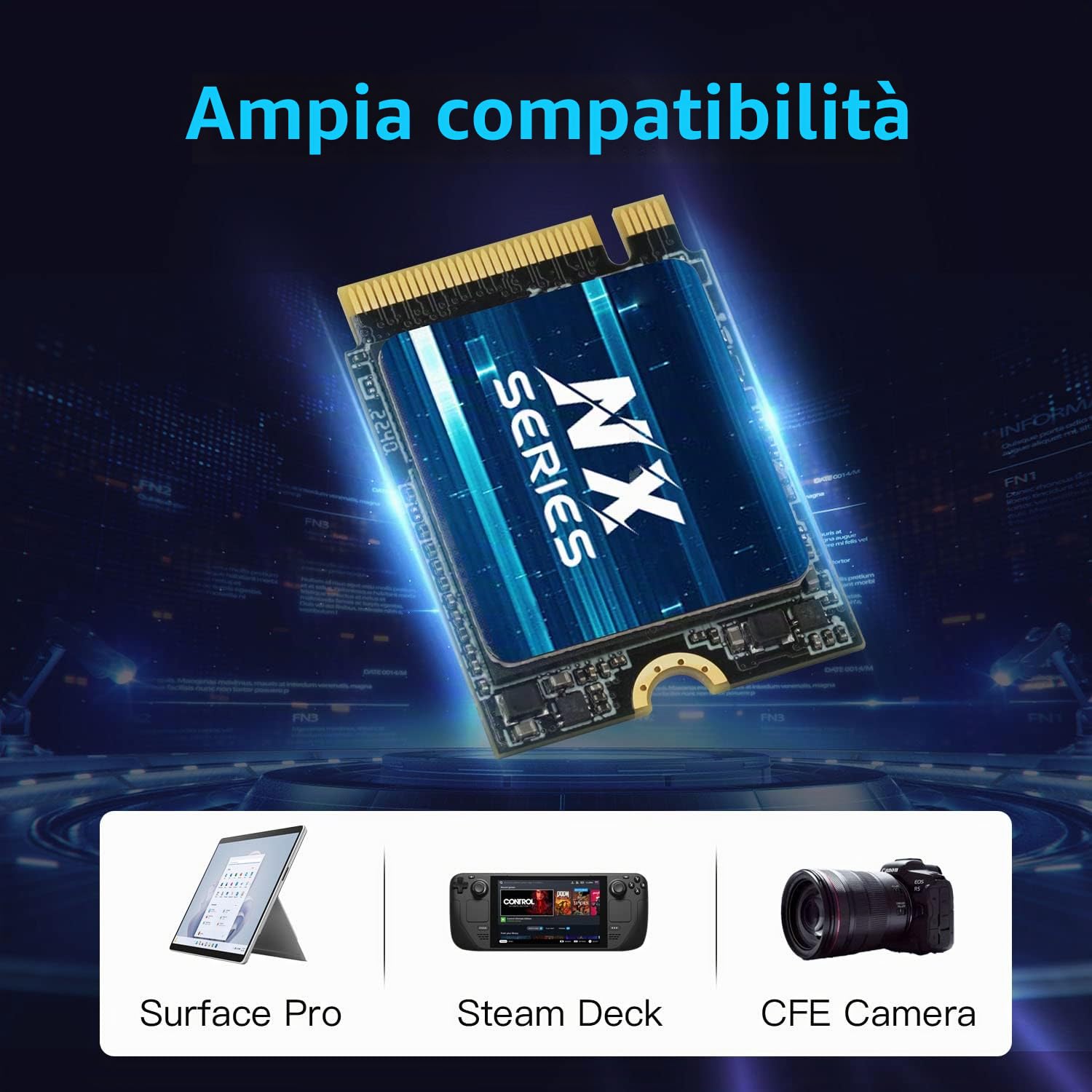 KingSpec 256 GB M.2 2230 SSD, M2 NVMe SSD Gen3x4 - Velocità di lettura fino a 3500 MB/s, PCIe3.0 interno compatibile con Desktop/Portatile/Surface/Laptop 3