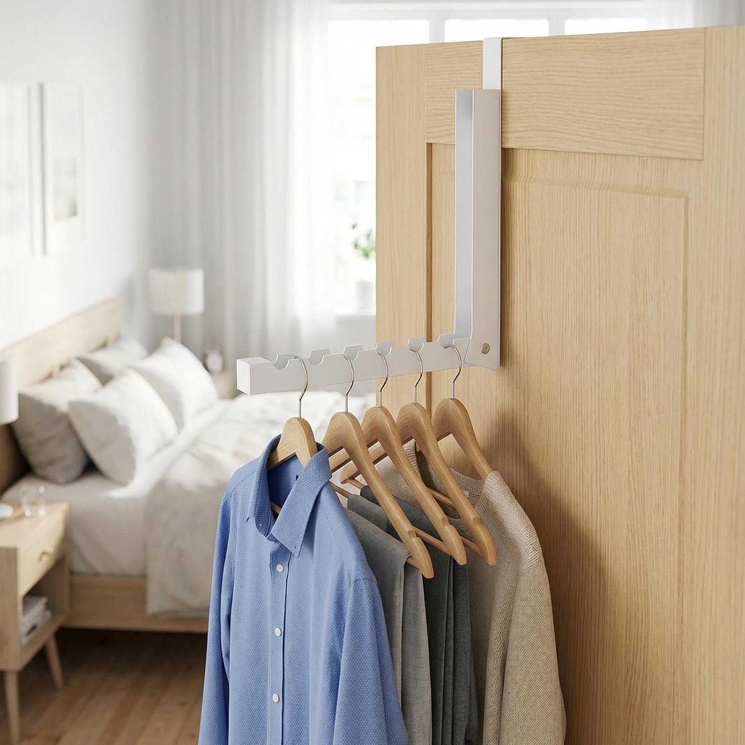 6-Pack Over The Door Hanger – Folding Clothes Drying Rack & Folding Hanging Coat Rack, Space-Saving Towel Organizer for Bathroom, Bedroom & Laundry Room