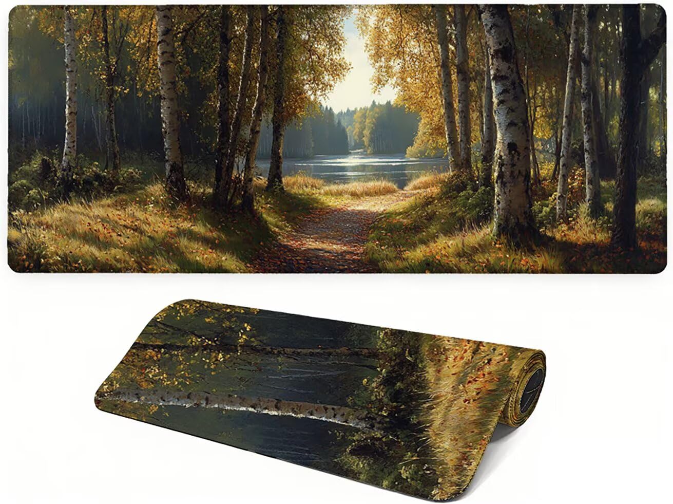 Genérico Lpfieonn Bosque Gaming Alfombrilla Ratón 120x60cm PF-2599