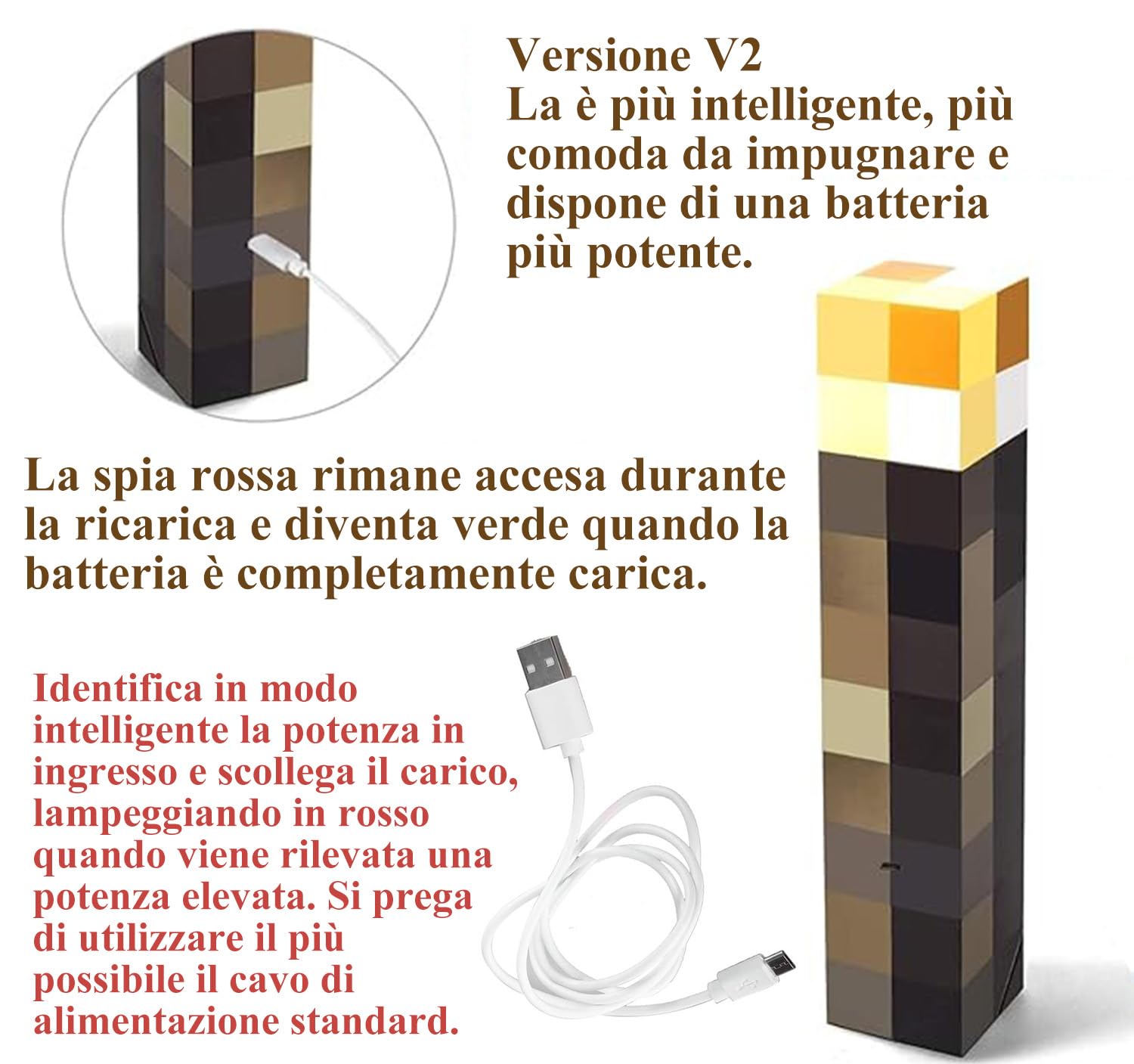 28cm LED Torcia Lampada a muro V2 con telecomando, 8 colori ed effetto fiamma - Simulazione luce e suono, luminosità regolabile, temporizzata