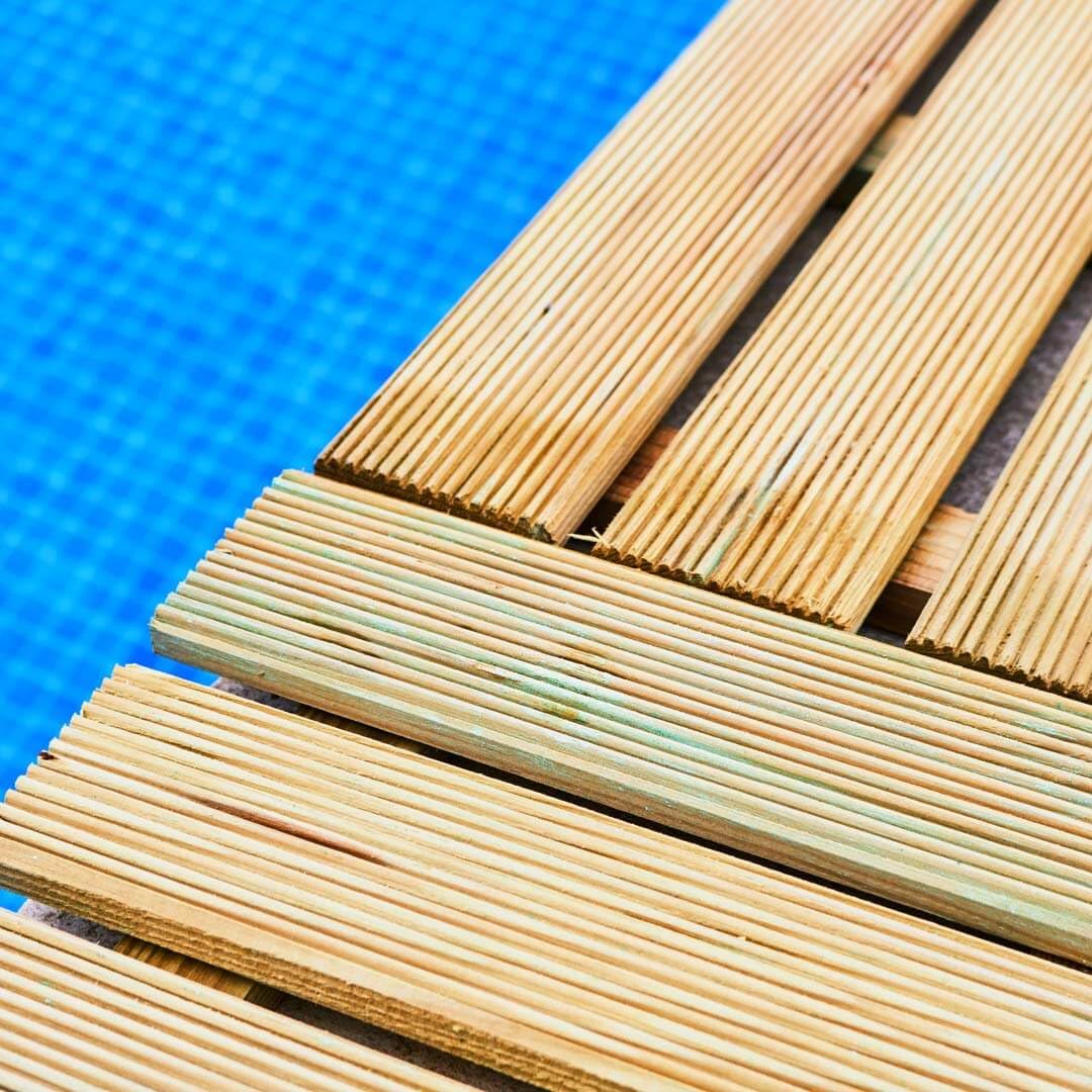 Nortene - Baldosas De Tarima De Madera | 100x100x4,​4 Cm | Tablones De Tarima De Madera De Pino para Jardín Balcón Terraza