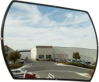 Steelman Convex Security Mirror for Increased Visibility and Safety, 15 x 24-inch Shatter-Resistant Acrylic Rectangle, Mounting Hardware Included