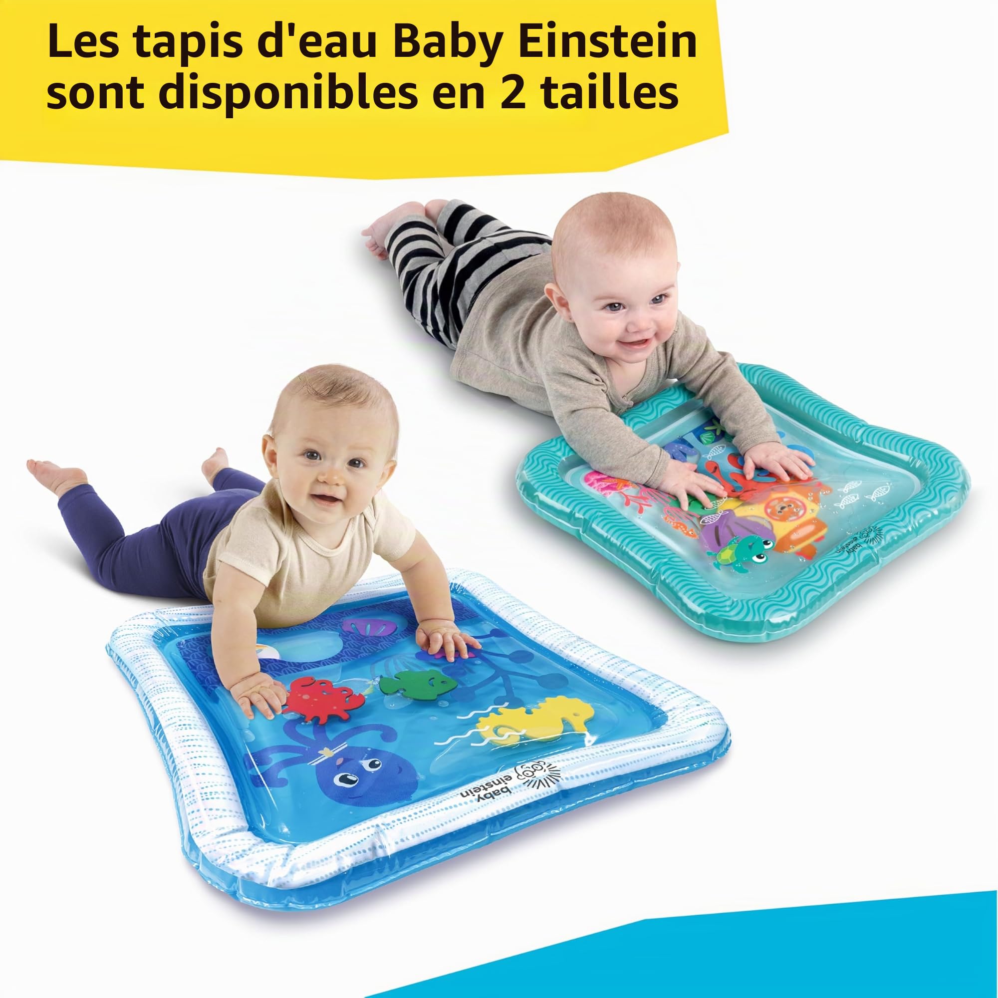 Baby Einstein Tapis d'eau Ocean Explorers Sensory Splash Water Mat pour Jeux à Plat Ventre ou Assis 0 à 36 Mois