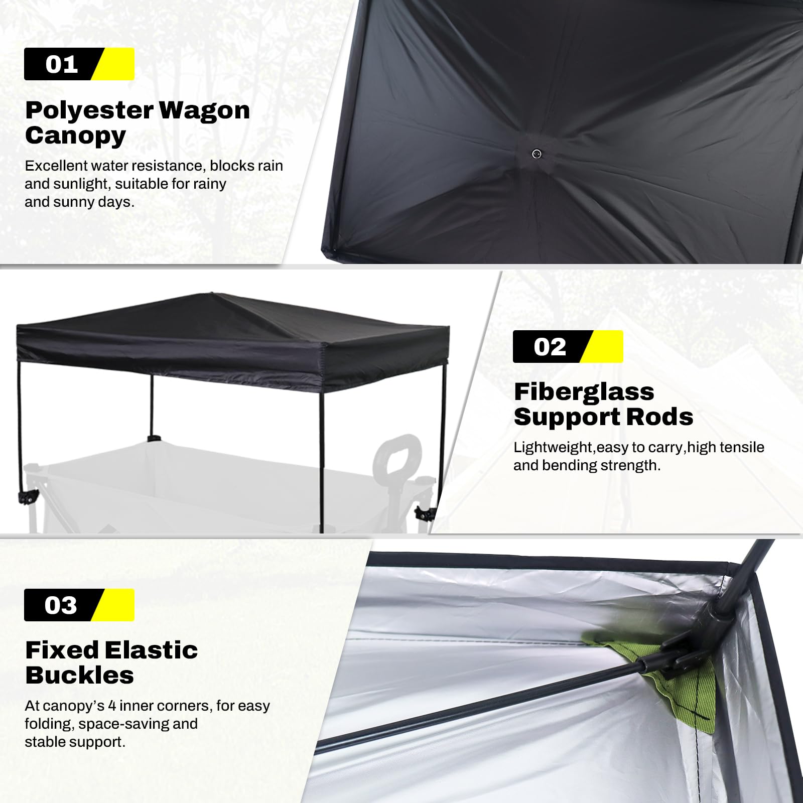Wagon Canopy,Trolley Roof Cover for Outdoor Camping Trolley Foldable,Waterproof Portable Wagon Canopy Awning for Handcart