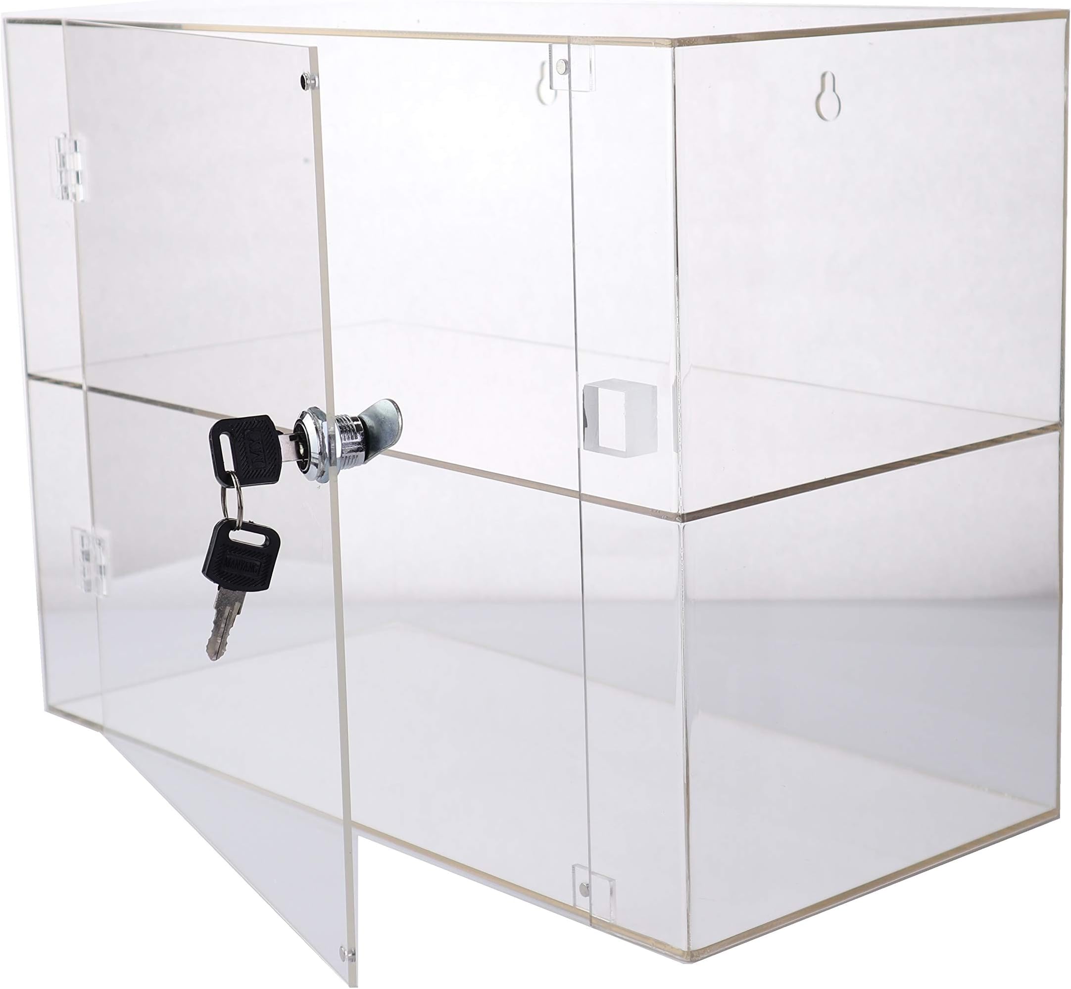 PC3721 ® 1 High Gloss Clear Acrylic Display Case with 1 Shelf and a Front Door with Security Lock DB199D-08HZ