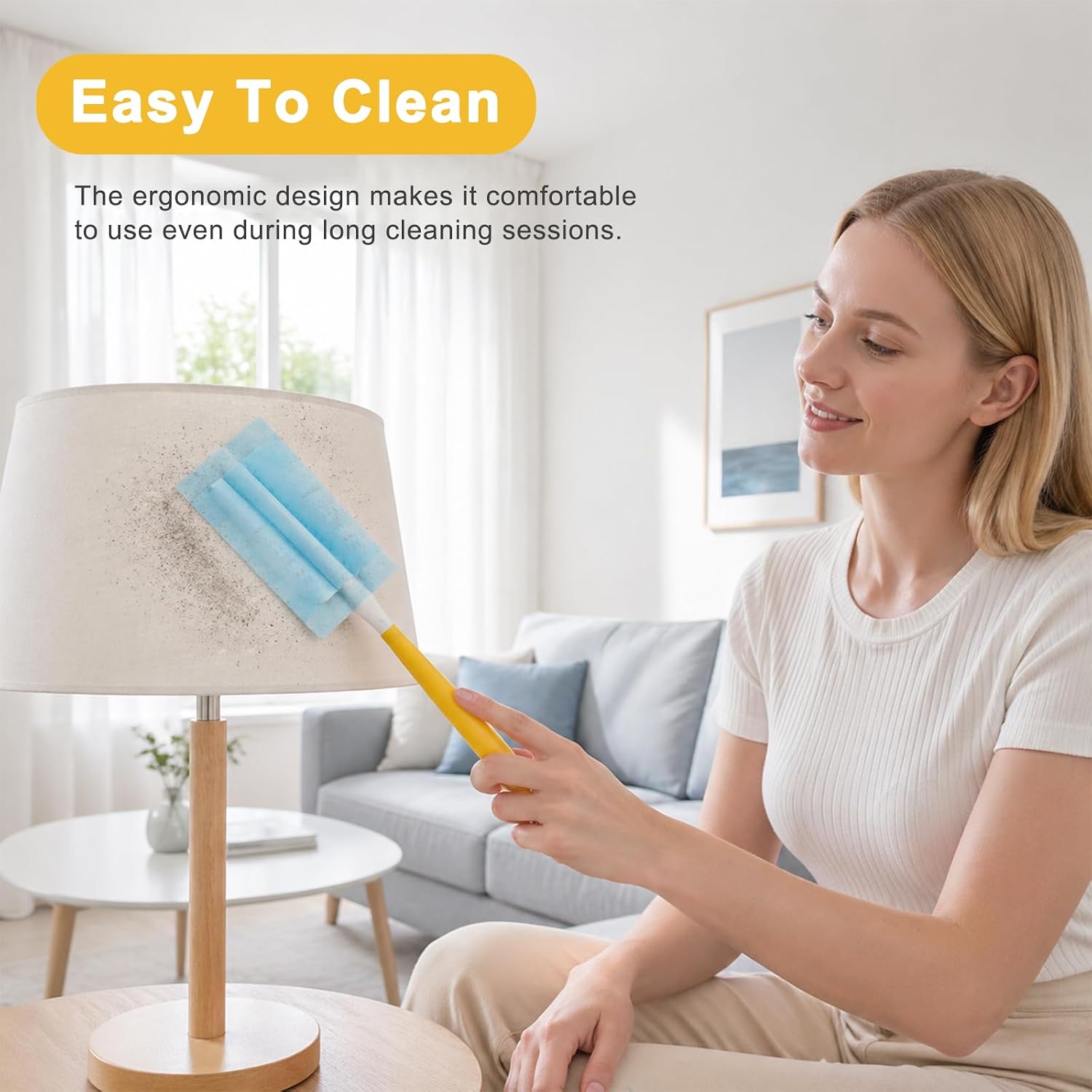 10PCS Replacement Duster Handles Compatible with swiffer Duster, Extendable Dusters Mop Handles, Detachable Handle for Car & Home Cleaning