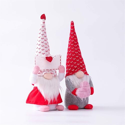Miniatura 4 de 2 gnomos de peluche hechos a mano para el día de San Valentín, decoración de gnomos de peluche para novia, esposa, mujer, niña, regalos