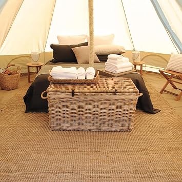 Mongolia Yurt Tent Large Camping Tent 5-8 Persons Outdoor Indian Bell Tent Family Tents for Family Self-Driving Travel Hiking, 4m, Khaki