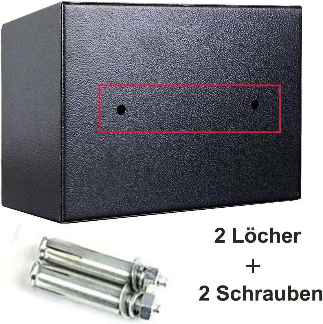 Electronic Key Steel Fireniture Wall Safe Black