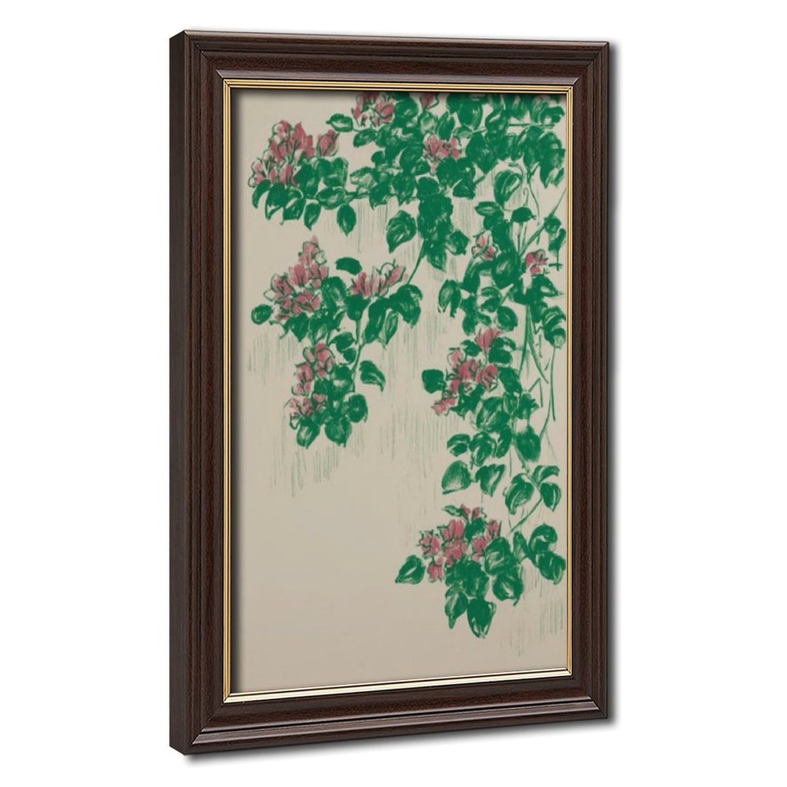 Lxwnze Silver Bougainvillea Courtyard,Mediterranean Garden Art Canvas Poster Bedroom Decor Landscape Office Room Decor Gift 12" L X 18" W