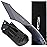 OERLA TAC OL-0022P Python Fixed Blade Outdoor Duty Straight Knife - Full Tang 420HC Stainless Steel Field Camping With G10 Handle, Waist Clip, EDC Kydex Sheath (Black)