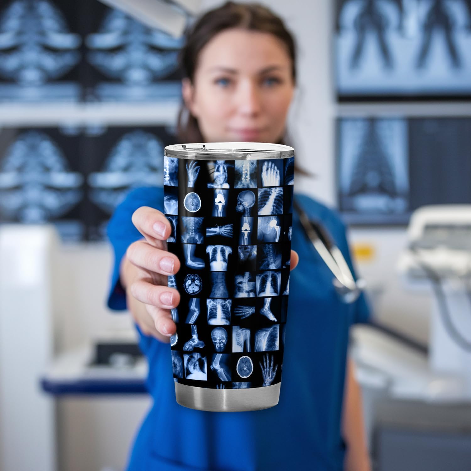 4LIEUBASMI Radiology Assistant Radiologist Rad Tech 20 Oz Tumbler, Xray Gift Bulk, Radiology Tech Gifts, Xray Gifts For Women Coffee Mugs, SS Medical Tech Assistant Mug, Gift for RDMS - Image 3