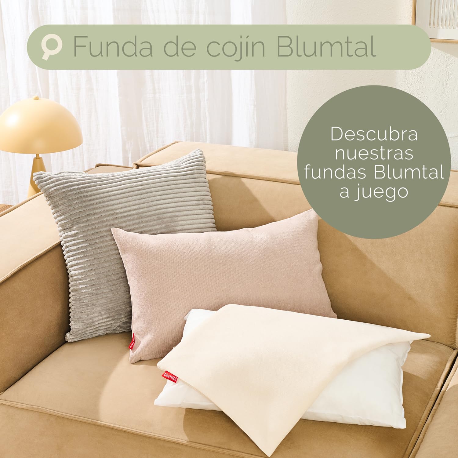 Blumtal Relleno cojin 40x40 cm - Relleno para Cojines 40x40 cm Certificado Oeko-Tex - Relleno de Cojines 40x40 de poliéster - Relleno Cojines 40x40 Lavable - Relleno cojin 40 x 40 - Relleno Almohada