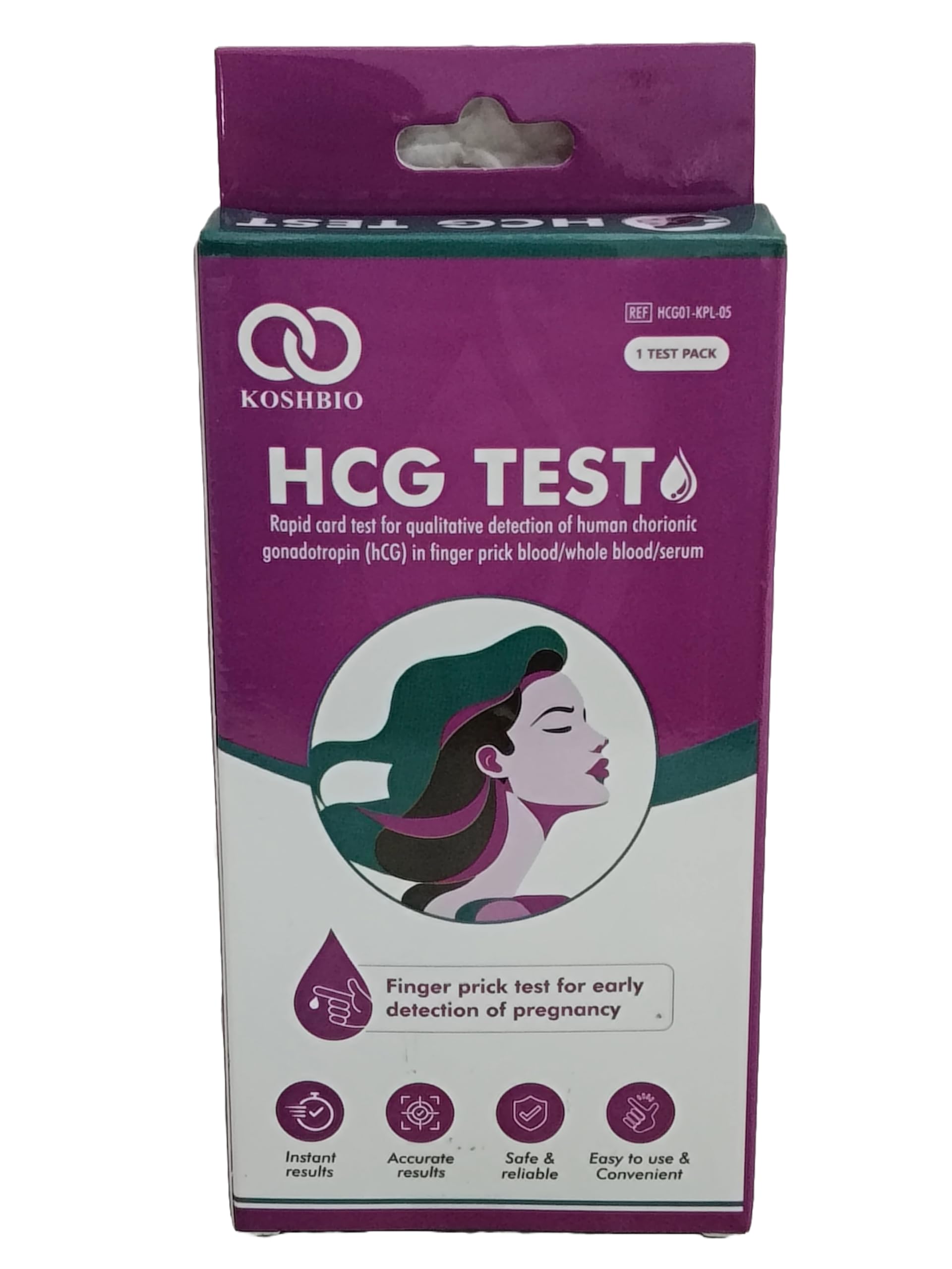 MediLytic Koshbio Pregnancy Test Kit (Finger Prick Method) – Pack of 1 Card | Rapid Blood Test for Early & Accurate Pregnancy Detection - Image 2 thumbnail