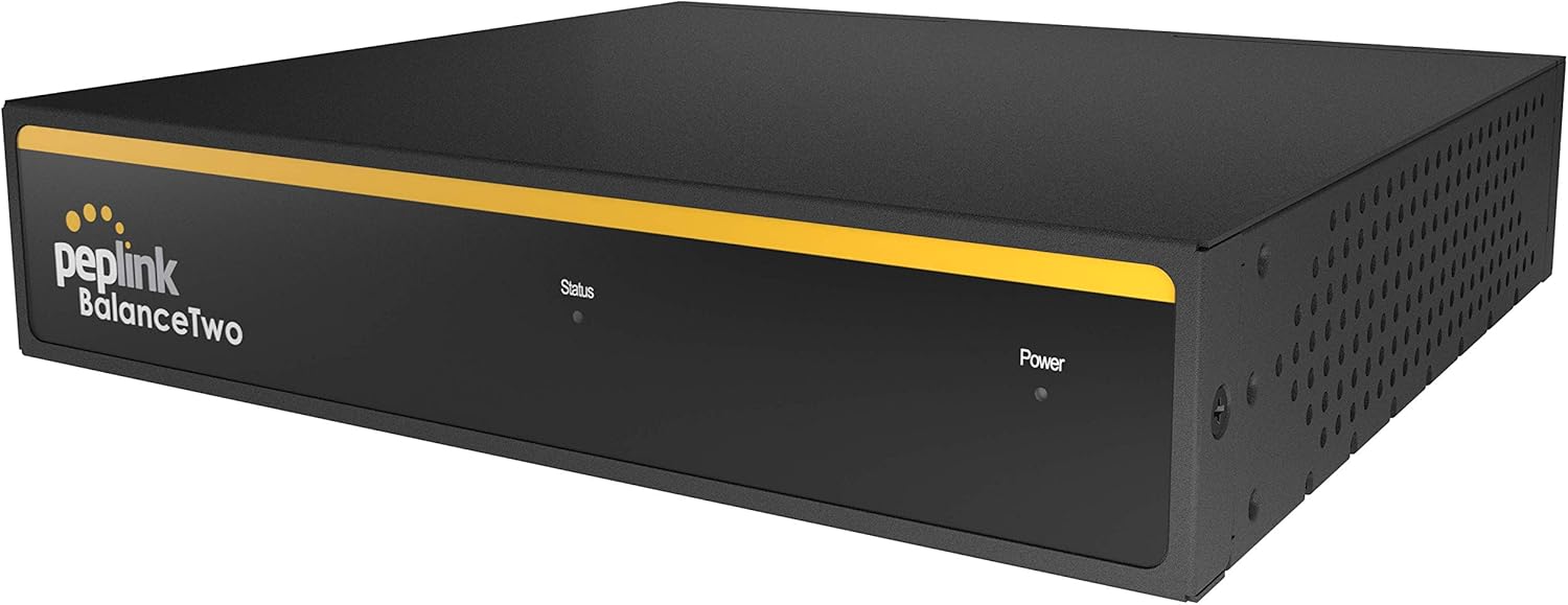 Peplink Wired Router for Internet Balance Two High-Speed 1Gbps Throughput Gigabit Ethernet WAN VPN Computer Router Fanless Design Class Branch Routers for Demanding Enterprise Workloads.