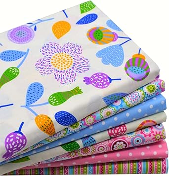 iNee Floral Fat Quarters Quilting Fabric Bundles for Quilting Sewing Crafting, 18 x 22 inches, (Floral)
