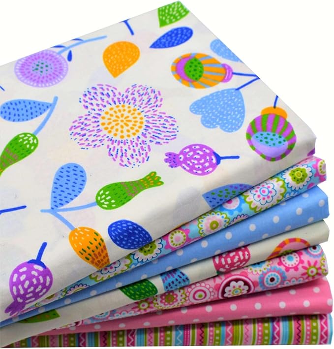 iNee Floral Fat Quarters Quilting Fabric Bundles for Quilting Sewing Crafting, 18 x 22 inches, (Floral)